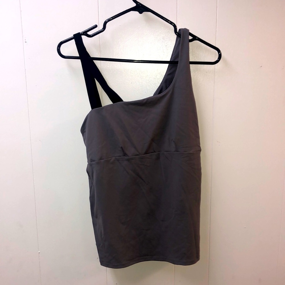 One-Shoulder Gray Women’s Tank Top